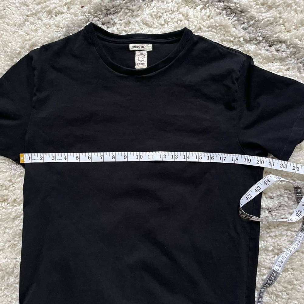 Hiroshi Kato Black Crew Neck The Stamp crew